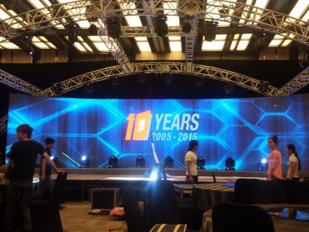 cho thuê màn hình led chương trình kỷ niệm 10 năm thành lập Mekong Energy