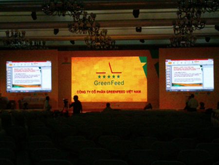 Cho thuê màn hình led kỷ niệm 10 năm Công ty cổ phần GreenFeed Việt Nam